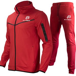 Custom Hooded Solid Regular Fit Streetwear Tracksuit Men's Athletic Training <b>Set</b> Breathable Quick Dry Running Jogging 100% - Product Image 4