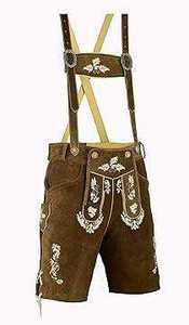 Costume de festival bavarois authentique en cuir bleu pour homme, tenue d'Oktoberfest, tailles 46 à 60 - Product Image 5