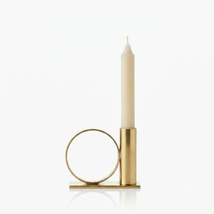 Candelabro Cónico Geométrico de Latón, Moderno, Dorado, para Centro de Mesa, Venta al Por Mayor - Product Image 1
