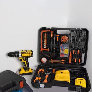 Vente directe d'usine 21v ensemble de <span class=keywords><strong>perceuse</strong></span> électrique <span class=keywords><strong>sans</strong></span> <span class=keywords><strong>fil</strong></span> ensemble d'outils de <span class=keywords><strong>perceuse</strong></span> électrique domestique Portable - Product Image 2