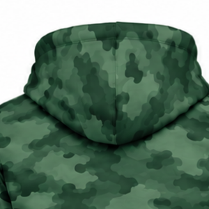 Conjunto Deportivo Unisex Verde Camuflaje, Sudadera con Cremallera Completa y Pantalones Jogger, Ropa Deportiva Casual Personalizada para Entrenamiento - Product Image 6