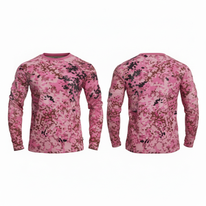Chemise de compression à manches longues à motif camouflage personnalisé pour l'entraînement sportif pour hommes, légère, respirante, pour activités de plein air - Product Image 6