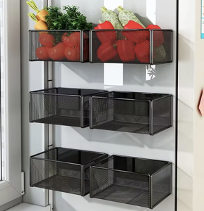 OEM/ODM Vietnam Carbon Steel Magnetic Spice <b>Rack</b> Refrigerator Storage Shelf Kitchen Organizer Holder - Product Image 3
