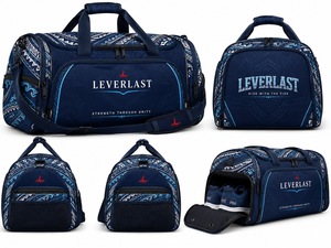 Sac de sport unisexe personnalisé pour flag football, en polyester, avec fermeture éclair, panneaux marron et noir, pour le sport, la gym et les voyages, avec sangle réglable, grande taille - Product Image 3