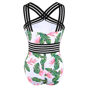 Traje de baño de una pieza de cintura alta azul claro para mujer, sin mangas, de secado rápido, color sólido, ropa de playa de verano - Product Image 3