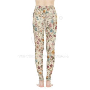 Leggings extensibles pour femmes avec taille élastique et motif uni, parfaits pour les voyages, faciles à ranger et à porter pour la course à pied, pantalon long - Product Image 5