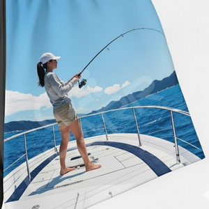 Shorts de Pesca para Hombre de Secado Rápido, Transpirables, 100% Poliéster, con Logotipo Personalizado en la Parte Delantera, Protección UPF 35, Cierre de Cremallera, Venta al Por Mayor - Product Image 4