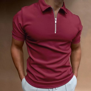 Polo de golf personnalisé pour homme, T-shirt uni à manches courtes et col revers, haut ajusté décontracté, vente en gros de polos de golf tricotés pour homme - Product Image 3