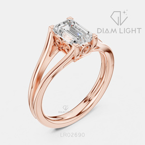 Bague de fiançailles en or blanc 14 carats avec diamant de laboratoire de 1,01 carat, coupe radiante, bague de mariée, certifiée IGI, bijoux fins, cadeau pour femme - Product Image 4