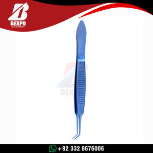 Pinzas de Sutura Anguladas McPherson Premium de Acero Inoxidable, Herramienta Oftálmica para Micro Suturas, Instrumentos Quirúrgicos con Certificación CE ISO - Product Image 4