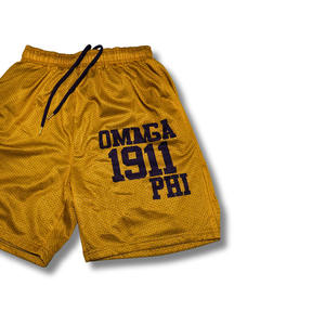 โอเมก้า โอลด์ โกลด์กางเกงขาสั้นลำลองสำหรับผู้ชาย ผ้าฝ้าย 100% คุณภาพสูง ผ้าแคนวาสใส่สบาย กันลม มีเชือกผูกปิด - Product Image 3