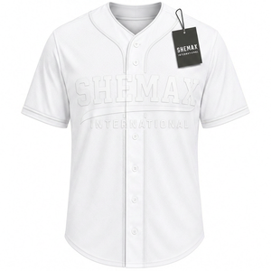 เสื้อเบสบอลผู้ชายสไตล์ใหม่ ปรับแต่งชื่อทีมได้ พิมพ์ลายแบบซับลิเมชั่น ระบายอากาศ แห้งเร็ว ไซส์ใหญ่ แขนสั้น - Product Image 6