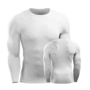 Servicios OEM ODM, Camiseta de Manga Larga Transpirable, Material de Spandex y Poliéster, Corte Ajustado, para Hombre, Talla Adulto - Product Image 3