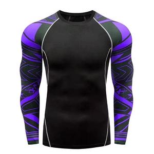 Custom Long Sleeve Rash Guard for <b>Mens</b> Surfing BJJ MMA Jiu Jitsu <b>Compression</b> <b>Shirt</b> <b>Mens</b> Grappling Rash Guard Sportswear - Product Image 1