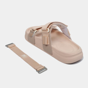 Sandales plates à brides croisées pour femmes, légères, rose-brun, toutes saisons, 450g la paire, douces et confortables, fermeture auto-agrippante en nylon - Product Image 3