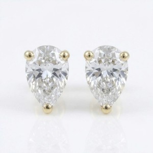 Boucles d'oreilles clous Aniva en diamant taille poire certifiées IGI, monture griffe en or 14K, forme goutte d'eau classique pour femme, usage quotidien - Product Image 2
