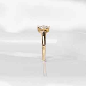 Anillo solitario de diamante cultivado en laboratorio con corte princesa de 1.52 quilates para mujer, oro sólido de 14 quilates, para compromiso, boda, promesa, regalo para ella - Product Image 2