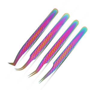 Factory Direct Stainless Steel <b>Eyelash</b> Extension Tweezers Diamond Grip Hand Tested Makeup <b>Beauty</b> Care <b>Tool</b> - Product Image 5