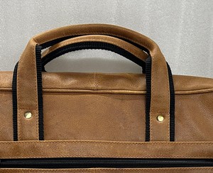 Maletín de Cuero Genuino Personalizable, Estilo Vintage, de Piel de Vaca Crazy Horse, para Portátil, con Cierre, Impermeable - Product Image 3