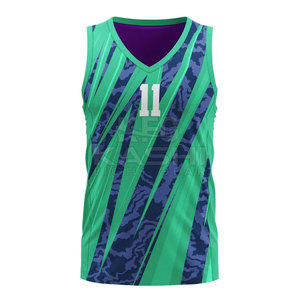 Collection de maillots de basket pour équipes de fournisseurs : Maillot sans manches respirant et anti-humidité en polyester à col en V pour joueurs - Product Image 2