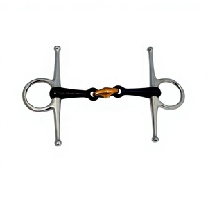 NUEVO FRENO DE MANDIBULA COMPLETA PARA CABALLO, TIPO SWEET IRON BLACK, CON ESENCIALES DE COBRE, de Acero Inoxidable con Boquilla Negra - Product Image 2