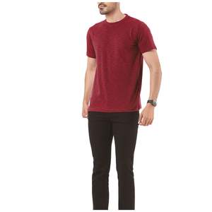 T-shirt uni pour homme en gros, séchage rapide, col rond, tissu texturé, décontracté, été, qualité supérieure, basique, logo personnalisé - Product Image 4