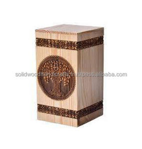 Nouveau design d'urnes funéraires en bois pour adultes urnes funéraires urnes funéraires taille personnalisée fournitures funéraires - Product Image 2