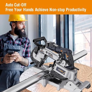 Sierra de cinta con base de aluminio ligera, sierra de cinta de corte profundo de 5 pulgadas y 10 amperios, velocidad variable, portátil, automática, multiusos - Product Image 5