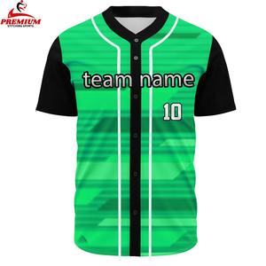 Camiseta de Béisbol y Sóftbol Personalizada, Nuevo Diseño, Estampado en Serigrafía con Botones, 100% Poliéster Transpirable, Cuello en V, Secado Rápido - Product Image 3