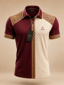 Chemise à manches courtes pour homme RITS, unie, respirante, tricotée, écologique, avec poche, polyester/coton, style sportif, bleu et blanc, pas cher - Product Image 6