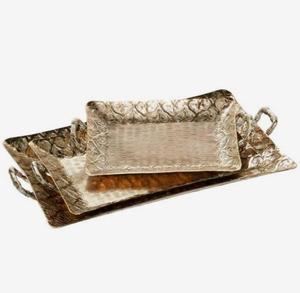 Lavie Creations – Nouveauté : Ensemble de chocolats de luxe en métal argenté style Art Déco de Dubaï, motif floral/fruité en relief, idéal pour Diwali/Mariage - Product Image 2