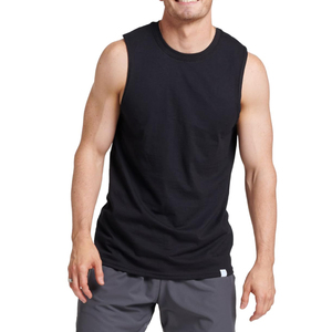 Custom Summer Sleeveless Muscle Shirt 100% Polyester Quick-Drying Men's Muscle Fitness Tank <b>Tops</b> At <b>Low</b> Price - Product Image 1
