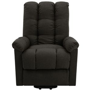 Sillón Reclinable Eléctrico de Tela 100% Poliéster Marrón Oscuro, Construcción de Madera Contrachapada y Hierro - Product Image 3