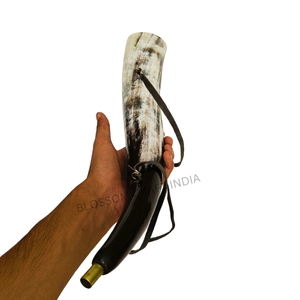 Shofar de Cuerno de Buey Hecho a Mano, Estilo Medieval, Pulido, Natural, Ecológico, Exportación Directa de la India - Product Image 4