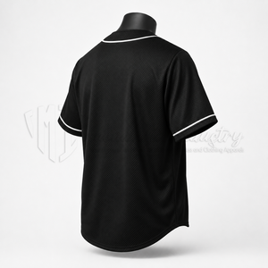Custom Mesh Baseball Jersey Breathable Button Up Team Uniform Moisture Wicking <b>Athletic</b> Baseball Shirt OEM - Product Image 4