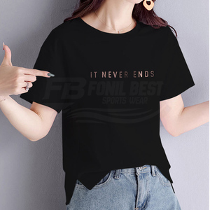 Camiseta Casual de Hip Hop para Mujer, Personalizada, Holgada, 100% Algodón Tejido, Anti-Pilling, Ecológica, Transpirable, 180g, con Logotipo Estampado - Product Image 5