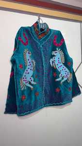 Handmade Velvet Suzani Jacket, Boho Embroidered Horse Coat Handmade Floral Suzani Jacket <b>Unique</b> <b>Gift</b> <b>For</b> <b>Her</b> - Product Image 4