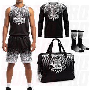 Custom Cheap Basketball Uniforms Deal Package Sublimation Jerseys, Shorts, Bags & <b>Socks</b> Breathable Quick Dry Reversible Mesh - Product Image 1