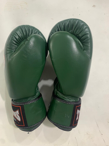 Gants d'entraînement et de sparring professionnels pour adultes, en cuir respirant vert foncé de haute qualité, avec fermeture Velcro, design personnalisé - Product Image 4