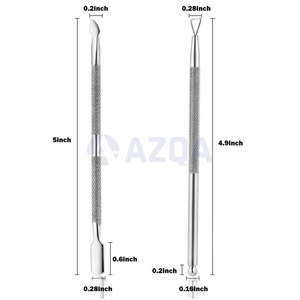 Pousse-cuticules et coupe-cuticules en acier inoxydable avec étui de rangement, ensemble d'outils professionnels pour la manucure et le démaquillage des ongles - Product Image 4
