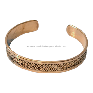 Traditional Handmade Pure <b>Copper</b> Bangle Arthritis Relief Therapy Adjustable Cuff <b>For</b> Women And <b>Men</b> - Product Image 5