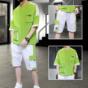 Custom Logo New Design Fashion Sportswear Shirt and <b>Shorts</b> Casual Running Two Piece Custom Summer <b>Men</b> <b>Short</b> Set - Product Image 2