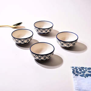 Stylish Ceramic Salad and Dough Bowl Microwave Oven Safe Made with Mango Wood and <b>PC</b> Material for Soup Serving - Product Image 2
