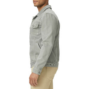 Veste en jean à capuche 100% coton pour homme, décontractée, couleur unie, poches, épaisseur standard, doublure en soie de haute qualité, hiver - Product Image 4