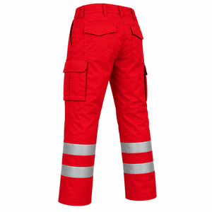 Pantalon de sécurité haute visibilité de qualité supérieure avec bande réfléchissante, pantalon cargo de chantier, couleur unie, pantalon de travail minier personnalisé - Product Image 4