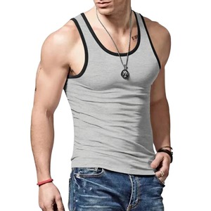 AZORES SPORTS Débardeur Homme Couleur Unie 100% Coton Col Rond Décontracté Respirant Tricoté Sans Manches Vert Séchage Rapide - Product Image 2
