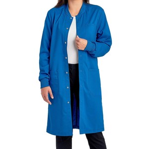 Fashionable Custom Made OEM Medical Women Scrub Lab Coat High Quality Cotton/Polyester Material Hospital Use Scrub Lab Coat - Product Image 6