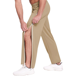 Mens Track Pants With Side Zipper Elastic Waist Lightweight Breathable Training <b>Joggers</b> Sports Gym Casual Trousers Daily Comfort - Product Image 6