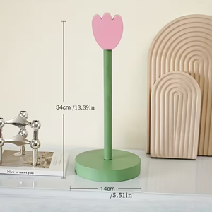 Support de papier essuie-tout en bois naturel du Vietnam en gros, support de rouleau de papier esthétique pour table, charmante décoration de table de Pâques - Product Image 3