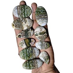 พลอยแจสเปอร์ธรรมชาติคุณภาพสูงรูปทรงผสมแบบคาโบชอง ขนาด 20-45 มม. น้ำหนัก 8-12 กรัม สำหรับทำเครื่องประดับ ขายส่ง - Product Image 6